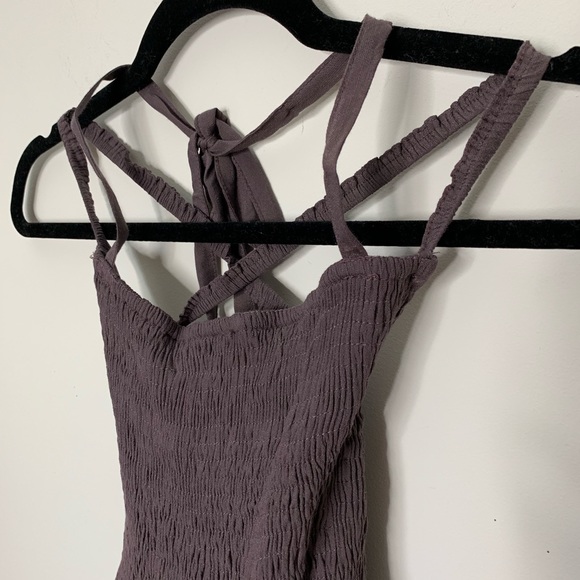 (New With Tags) Strappy Taupe Maxi Dress - Picture 2 of 4